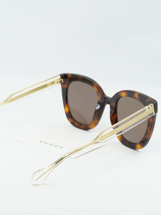Gucci GG0564SN 002 Cat Eye Sunglasses - Havana / Brown